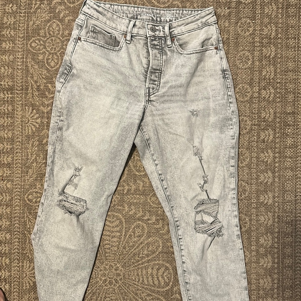 High rise button fly old navy jeans